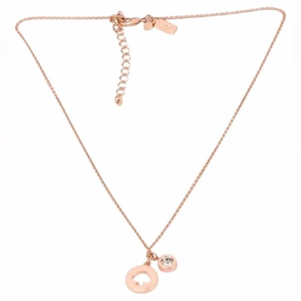 Kate Spade NWT Spot The Spade Rose Gold Necklace